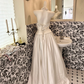 White Satin Strapless Waist-Cinched A-Line Skirt Slim Elegant Romantic Dress, Wedding Gown gh7731