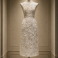 ✨Girlhomeshops-Ivory Sleeveless Beaded Qipao with 3D Floral Pearl Sequin gh10516