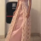 girlhomeshops-Pink short-sleeved lace retro elegant long prom dress gh5758