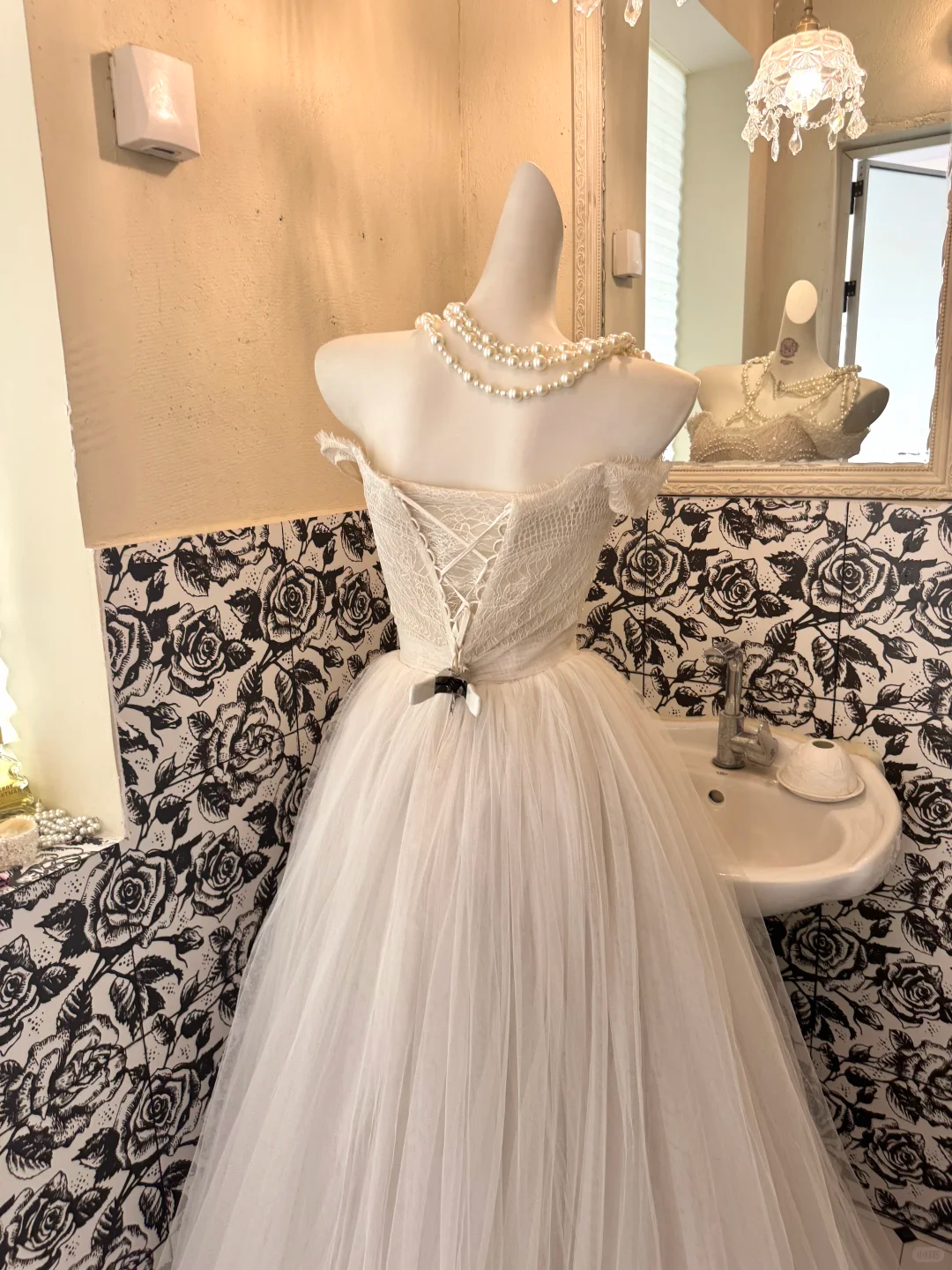 Ivory Off-the-Shoulder Exquisite Beaded Waist-Cinched Full Flared Skirt Long Romantic Dress, Wedding Gown gh7743