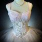 Robe de bal rose pâle style princesse - Robe bustier en dentelle et perles pour Quinceañera gh6948