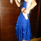 Royal Blue Vintage Sequin Spaghetti Strap Fitted Waist Luxury Prom & Evening Party Dress gh8385