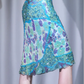 ✨Girlhomeshops-Teal Deep V Beaded Sequin Prom Gown Paisley Print Sleeveless Midi Bodycon Dress gh10091