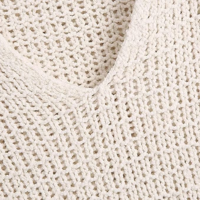 New white V-neck retro fashion long-sleeved hooded loose drawstring knitted hoodie pullover female casual sweater top 7281