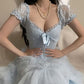 Pink/Green/Blue Delicate Lace Sweet Elegant Cute Long Layered Tulle Chiffon Ball Gown Evening Dress Garden Party Dress Prom Dress gh3780
