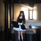Women Vintage Black Off Shoulder Velvet Homecoming Dress Heart Neck Puff Sleeve Big White Bow Layered Skirt Short Prom Gown gh9435