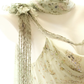 Women Vintage Long Mermaid Formal Dress Spaghetti Straps Cowl Neck Mint Green Paisley Print Hand Beaded Chiffon Evening Gown With Matching Neck Scarf gh9586
