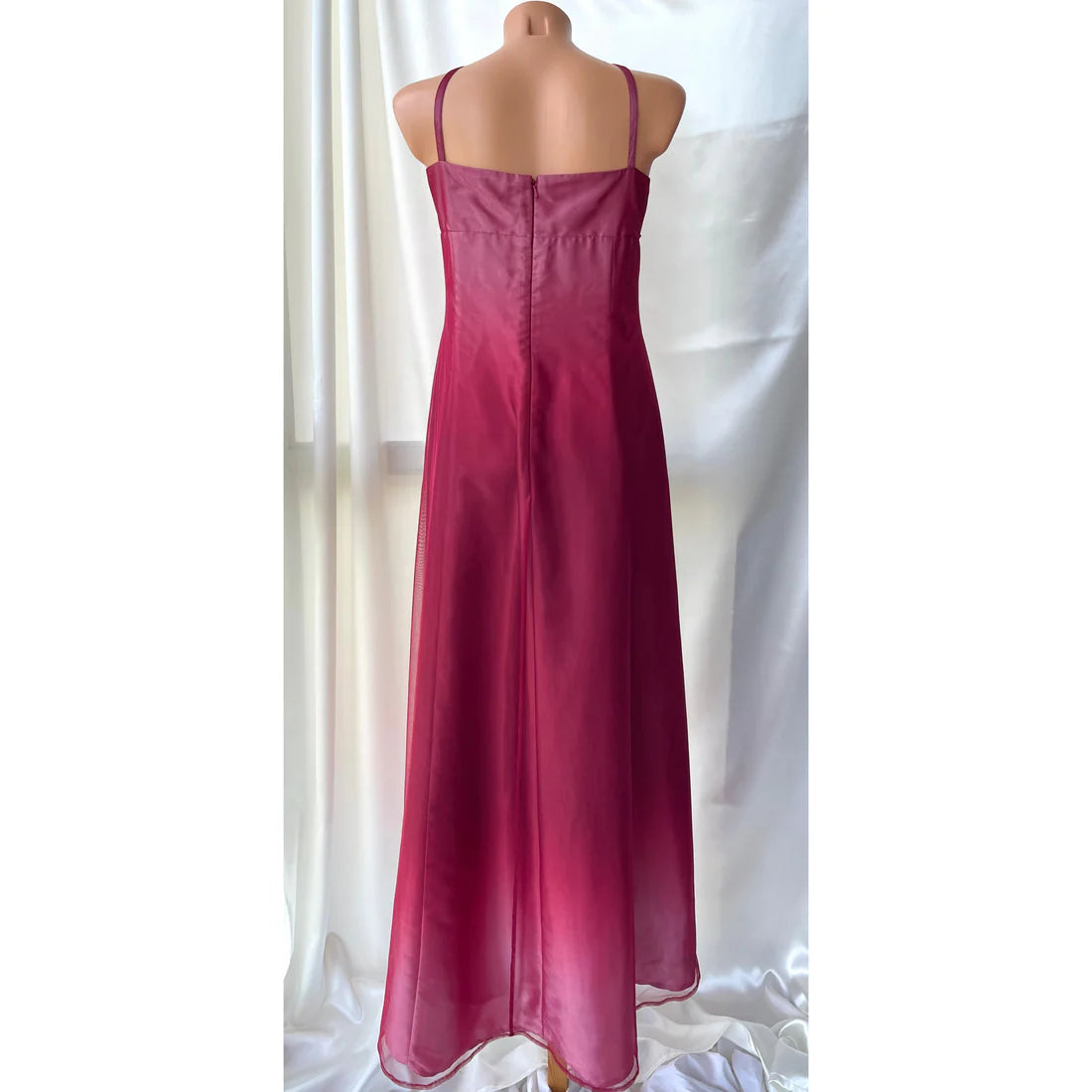 Girlhomeshops--Red exquisite floral beaded fashion long tulle prom dress graduation dress gh5521