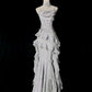 Elegantes graues Retro-Kleid aus Spitze, lang/kurz, ideal für Homecoming, Abschlussball oder Abendveranstaltung (gh3443)