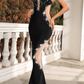 Black Glamorous Long Evening Gown With Exquisite Beading gh6877