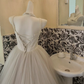 Ivory Spaghetti Straps Cinched Waist Voluminous Full Flared Skirt Long Romantic Dress, Wedding Gown gh7823