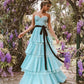 White fashion tube top elegant long floor-length layered tulle ball gown evening dress gh3364