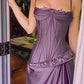 Purple vintage fashion spaghetti strap long satin prom dress, evening dress, party dress gh3525