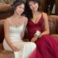 Red elegant gorgeous exquisite beaded sequined long tulle floor-length ball gown evening dress birthday party dress prom dress gh4084