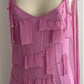 Rosa glänzendes, fließendes, langes, elegantes Chiffon-Ballkleid mit Spaghettiträgern, Abendkleid, Partykleid gh3238