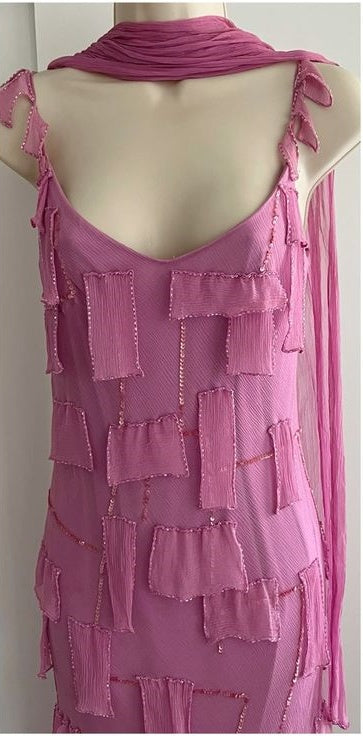Rosa glänzendes, fließendes, langes, elegantes Chiffon-Ballkleid mit Spaghettiträgern, Abendkleid, Partykleid gh3238