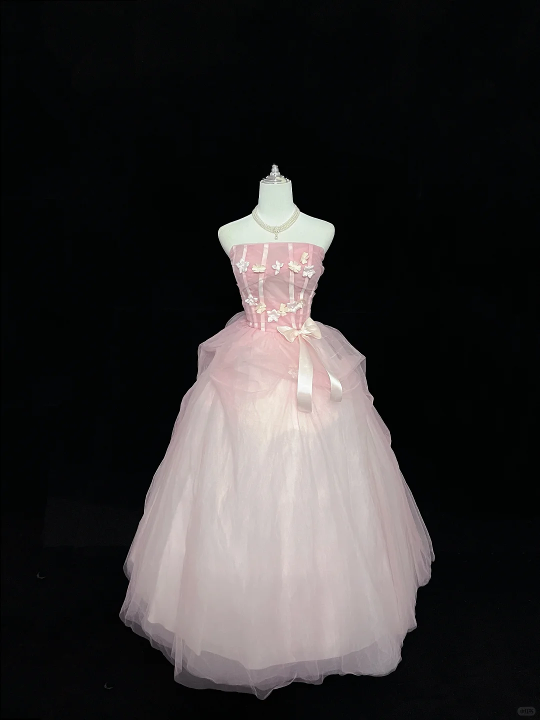 Blush Pink Youthful Strapless Cinched Waist Voluminous Skirt Cute Romantic Dress, Wedding Gown gh7959