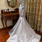 Lavender Sleeveless Waist-Cinched Fitted Mermaid Prom Gown, Evening Formal Dress gh7240