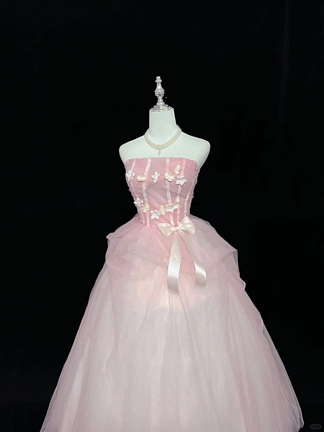 Blush Pink Youthful Strapless Cinched Waist Voluminous Skirt Cute Romantic Dress, Wedding Gown gh7959