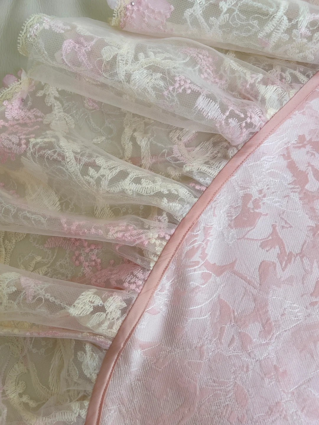 Rosa Spitze Vintage Flowy lange/kurze Homecoming Kleid Chiffon Ballkleid Geburtstag Party Kleid gh4406