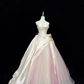 Off-White Strapless Cinched Waist Voluminous Designer Skirt Romantic Dress, Wedding Gown gh7871