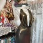 Olive Gold Halter Neck Bodycon Mermaid Prom Dress, Elegant Evening Gown gh7196