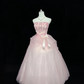 Blush Pink Youthful Strapless Cinched Waist Voluminous Skirt Cute Romantic Dress, Wedding Gown gh7959