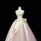 Off-White Strapless Cinched Waist Voluminous Designer Skirt Romantic Dress, Wedding Gown gh7871