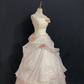 Off-White Strapless Romantic Wedding Dress, Cinched Waist, Voluminous Vintage Princess Skirt gh8320
