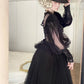 Dark Gothic Lace Tulle High Neck Long Sleeve Floor-length Ballgown Victorian Gothic Evening·Theme Party Dress gh6741