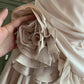 Stunning Champagne Sweet Cute Short Irregular Floral and Irregular Hem Chiffon Satin Homecoming Dress Evening Dress Birthday Party Dress Prom Dress Prom Dress gh3923