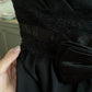 Black sweet cute short chiffon exquisite lace bow tie homecoming dress evening dress birthday party dress prom dress ball gown gh3922