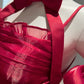 girlhomeshops-Burgunderrotes Satin-Spaghetti-Träger-Puffärmel-Schleppenkleid gh6383