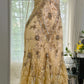 Light yellow brown gorgeous and elegant vintage exquisite beaded long chiffon lace ball dress evening dress birthday party dress prom dress gh3950