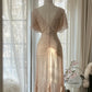 Light Pink Romantic Gorgeous Exquisite Elegant Beaded Long Chiffon Evening Dress Prom Dress Prom Dress Birthday Vacation Party Dress gh4046