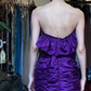 Purple Strapless Sweetheart Long Formal Gown Tiered Ruffle Mermaid Evening Dress gh9653