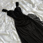 Black Shiny Elegant Long Chiffon Ball Gown Evening Gown Party Dress gh4232