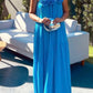 girlhomeshops-Blaues Blumenmuster, schlicht, stilvoll, lang, Chiffon, für Hochzeitsgäste, Ballkleid, gh5921