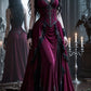 girlhomeshops-Purple Velvet Long Floor-Length Prom Dress With Train gh5942