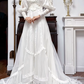 Ivory Vintage High‑Neck Tulle Wedding Dress, Puff Long Sleeve Bridal Prom Gown gh8743