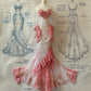 Rosa Wunderschöne Glänzende Exquisite Spitze Lange Tüll Meerjungfrau Schlank Ballkleid Mode Abendkleid Partykleid Ballkleid gh3618
