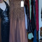 Dusty Mauve Spaghetti Strap Mermaid Prom Dress, Hand Beaded Rhinestone Scroll Lace Tulle Evening Gown gh9775