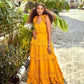Pink/Yellow V Neck Fashion Elegant Long Chiffon Ball Gown Evening Dress Garden Party Dress gh3251