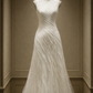 ✨Girlhomeshops-White Sleeveless Draped Tulle Qipao Mermaid Wedding Dress with Mandarin Collar gh10535