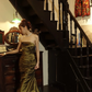 Bronze Metallic Strapless Mermaid Long Evening Gown Ruched Ruffle Prom Dress gh9863