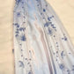 Girlhomeshops – Blau-weißes, exquisites, florales Trägerkleid, modisches, langes, bodenlanges Tüll-Ballkleid, Abschlussballkleid, gh5520