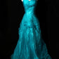Blue adult dress sweet elegant tulle long ball gown evening dress gh4471