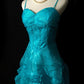 Blue adult dress sweet elegant tulle long ball gown evening dress gh4471