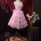 Pink Sweet Lace Homecoming Dress Vintage Prom Dress Birthday Dress gh4540