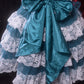Blue Ocean Lace Homecoming Dress Vintage Prom Dress Birthday Dress gh4539